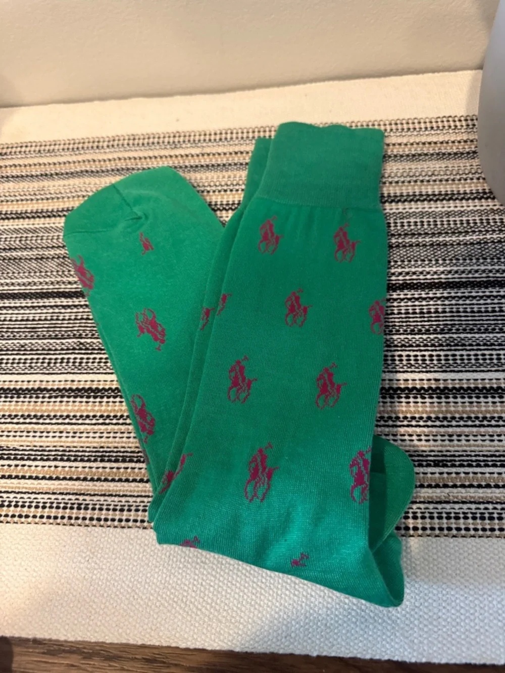 Polo Ralph Lauren Green‎ Pony Logo Dress Socks NWT Size 10-13 Nordstrom